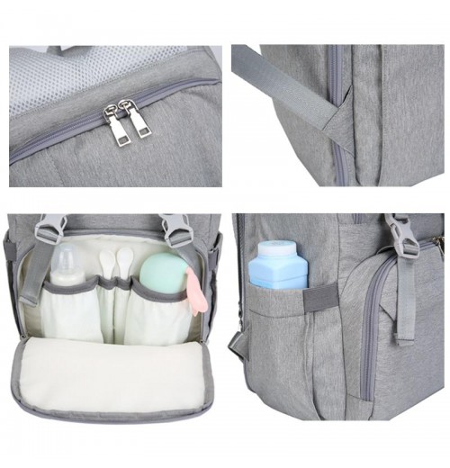 Diaper Bag Backpack With Attached Changing Pad