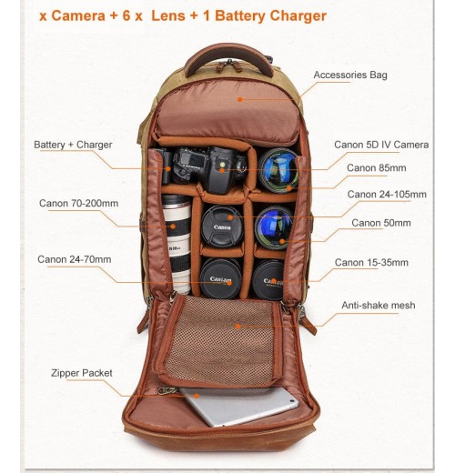 Canvas Camera Bag Backpack